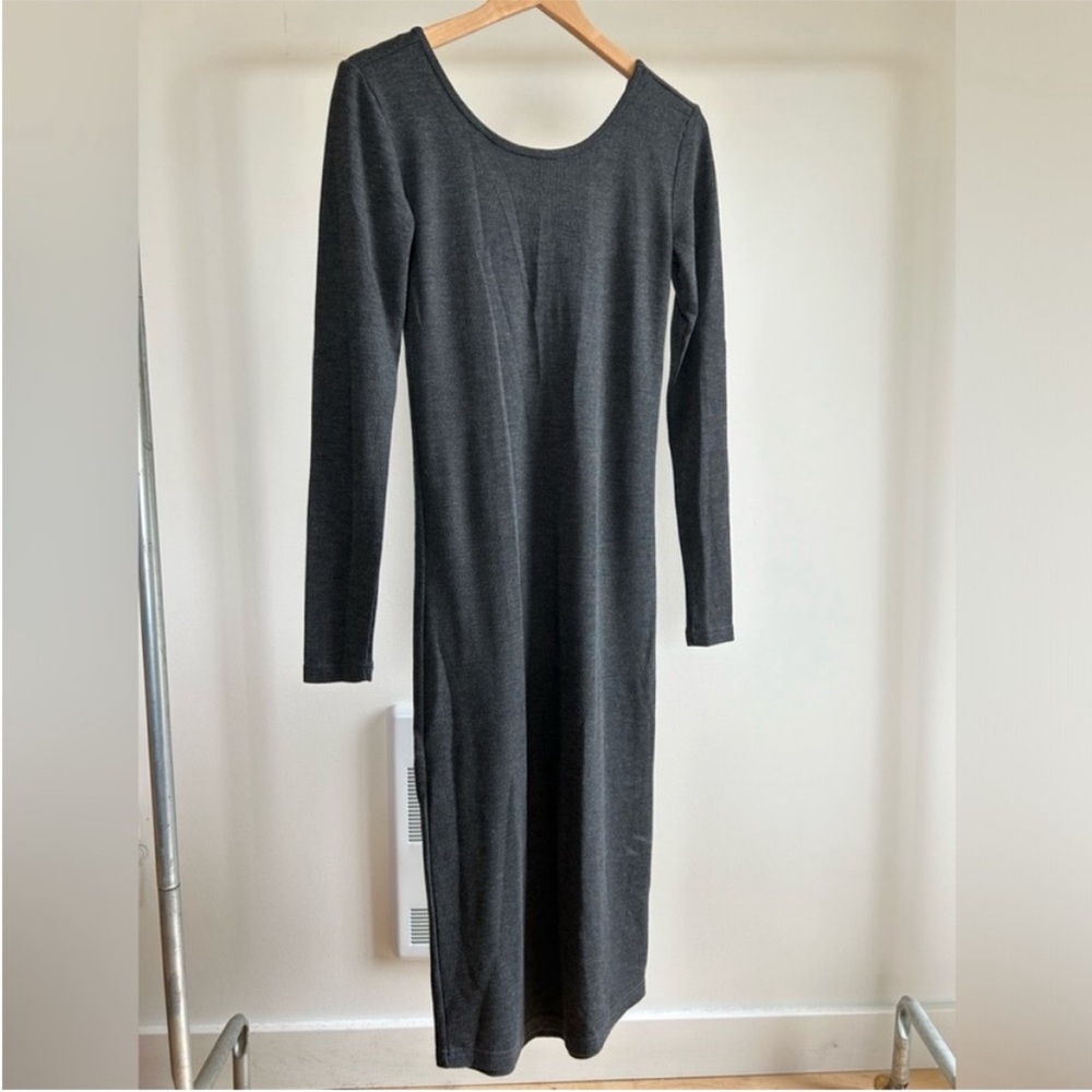 Only Ribbed Fitted Scoop Neck Dress M